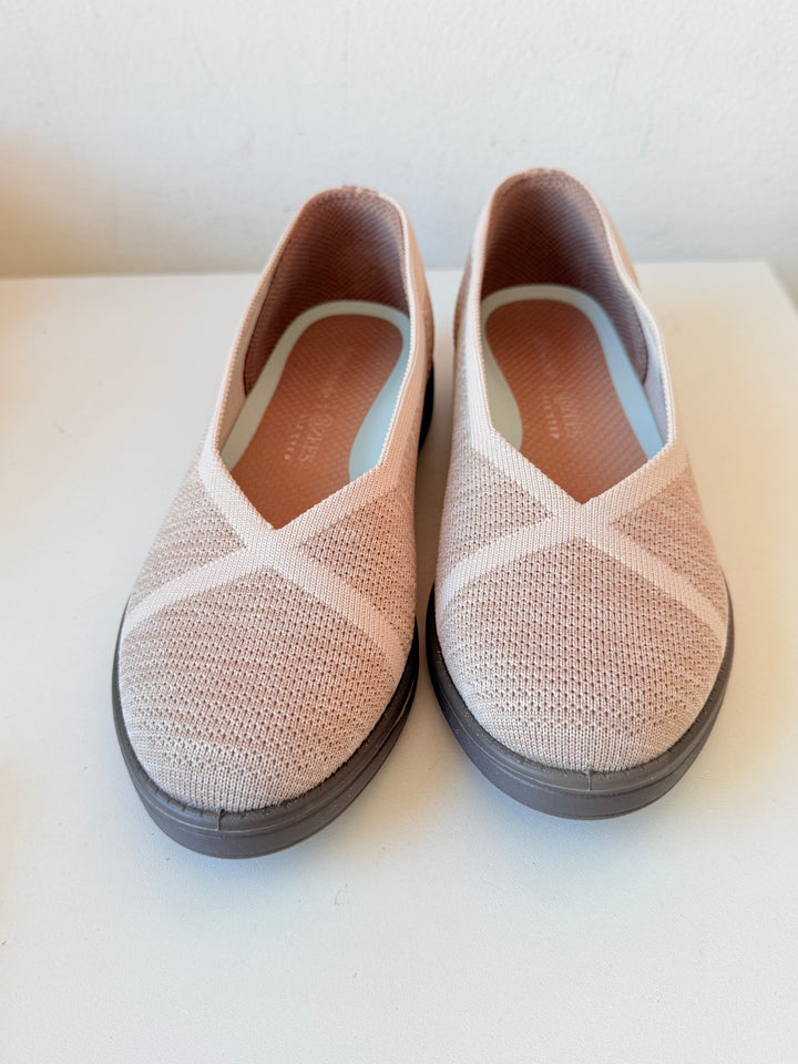 Lifestride Air Step Simply Taupe Slip On Shoes Size 6 Wide New