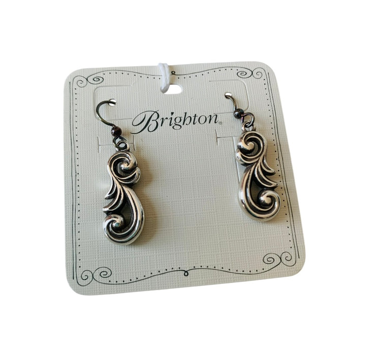 Brighton Silver Tone Pierced Earrings NWT