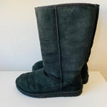 UGG Classic Tall Black Suede and Sheepskin Boots Women’s Size 7