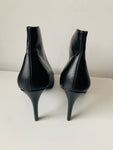 Christian Siriano Izzy Stiletto Peep Toe Ankle Boot Heels in Black Size 11