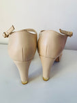 IDIFU Chunky Ivory Lace Detailed Peep Toe Platform Heels Size 8