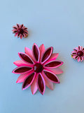 Vintage Pink and Cream Enamel Brooch and Clip Earring Set