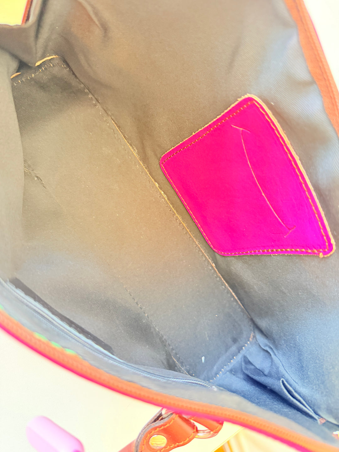 Vera Pelle Hot Pink Leather Handbag