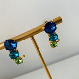 Baublebar Cesli Ear Crawler Earrings in Ombré Green Blue Gold