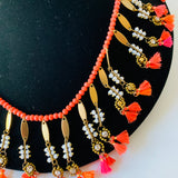 Anthropologie Serefina Miranda Choker/Necklace in Pink & Orange