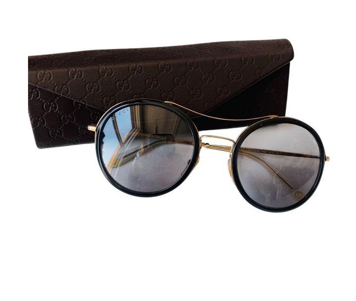 Gucci Gold & Black Sunglasses