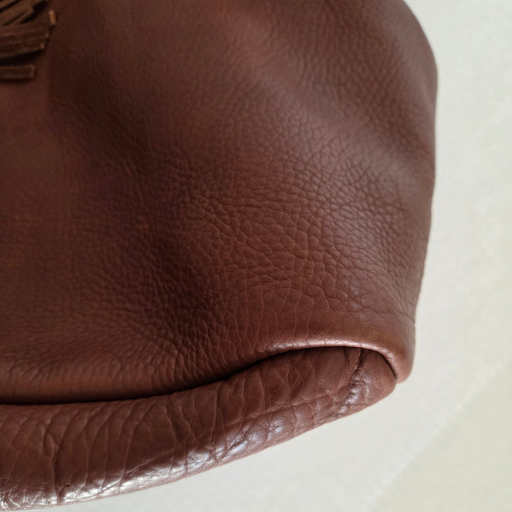 Soft Side Leather Tote with Matching Pouch