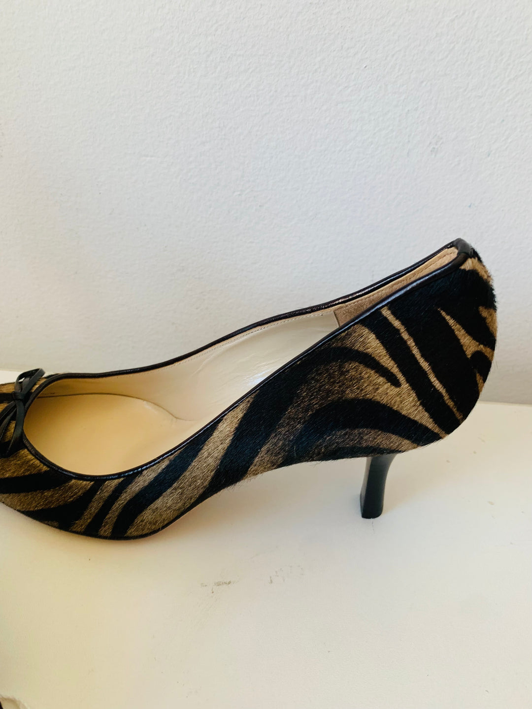 Emma Hopes Calf Hair Animal Print Pump Size 37.5 NEW