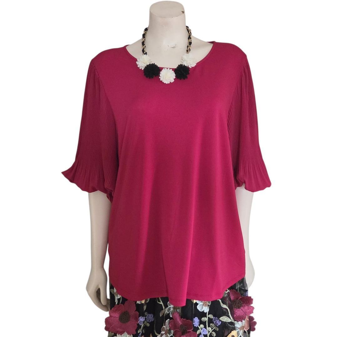 Adrianna Papell Fuchsia Top Size XL