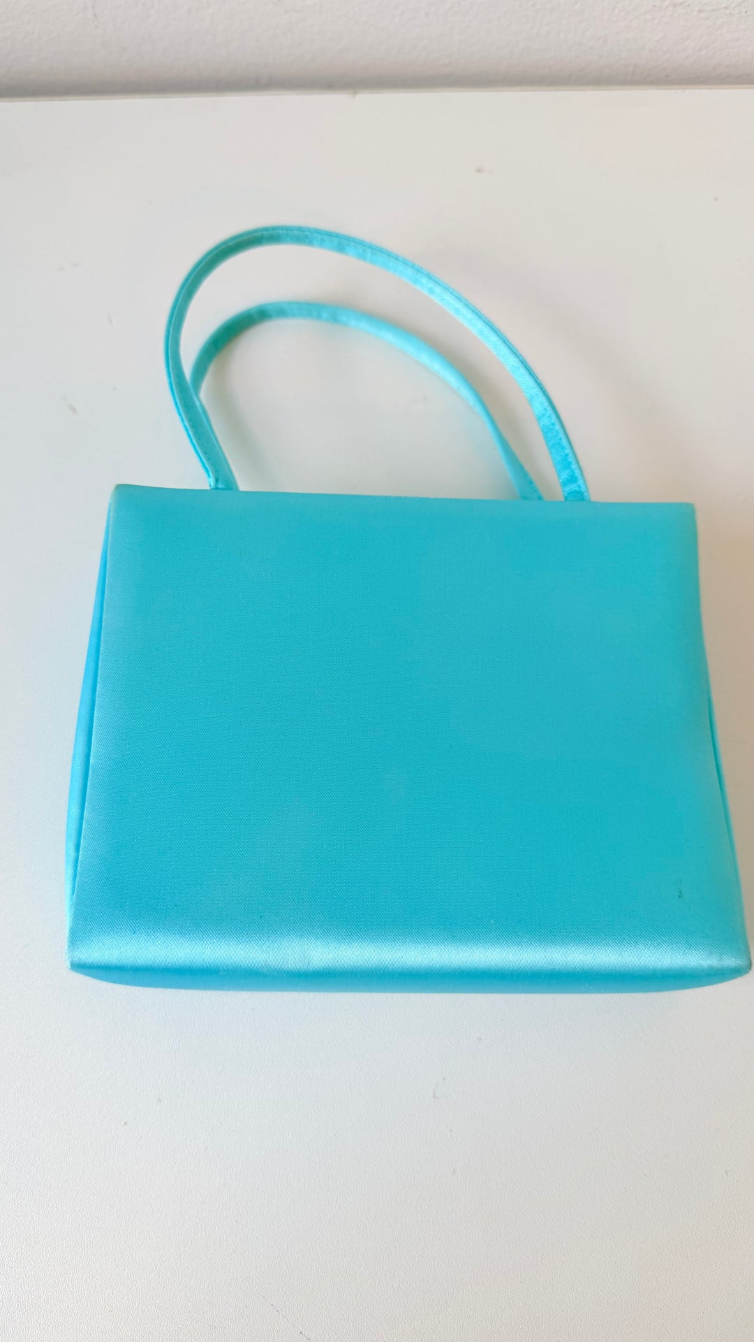 Indeed Aqua Blue Satin Evening Bag