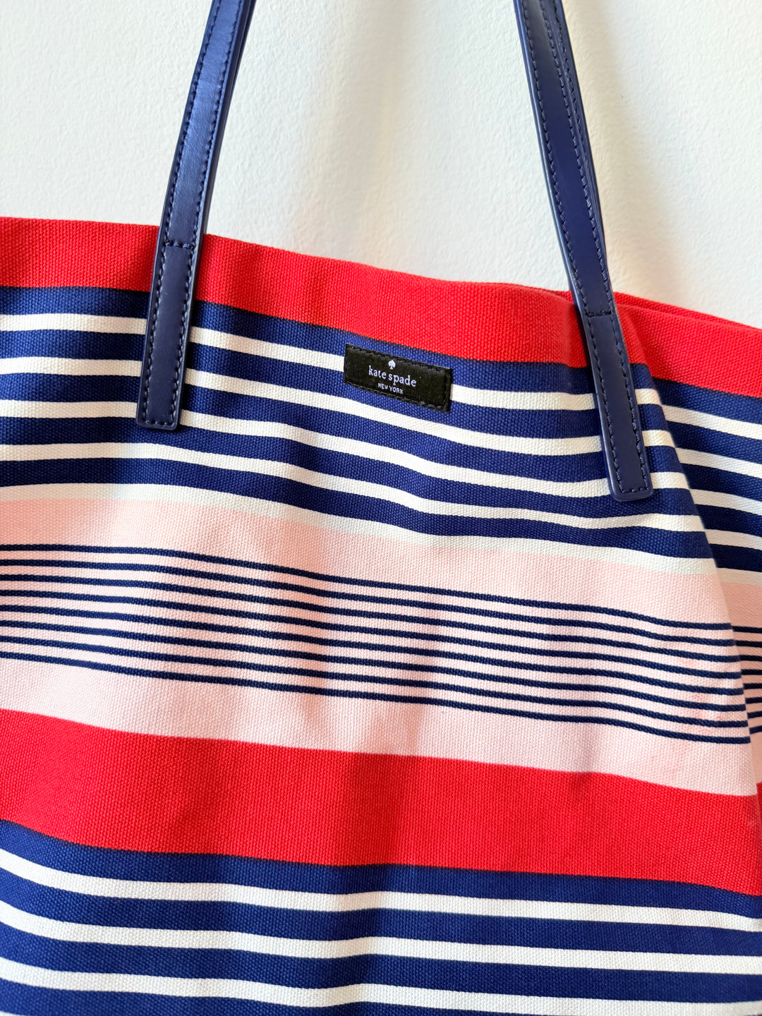 Kate Spade Striped Canvas Tote Bon Shopper