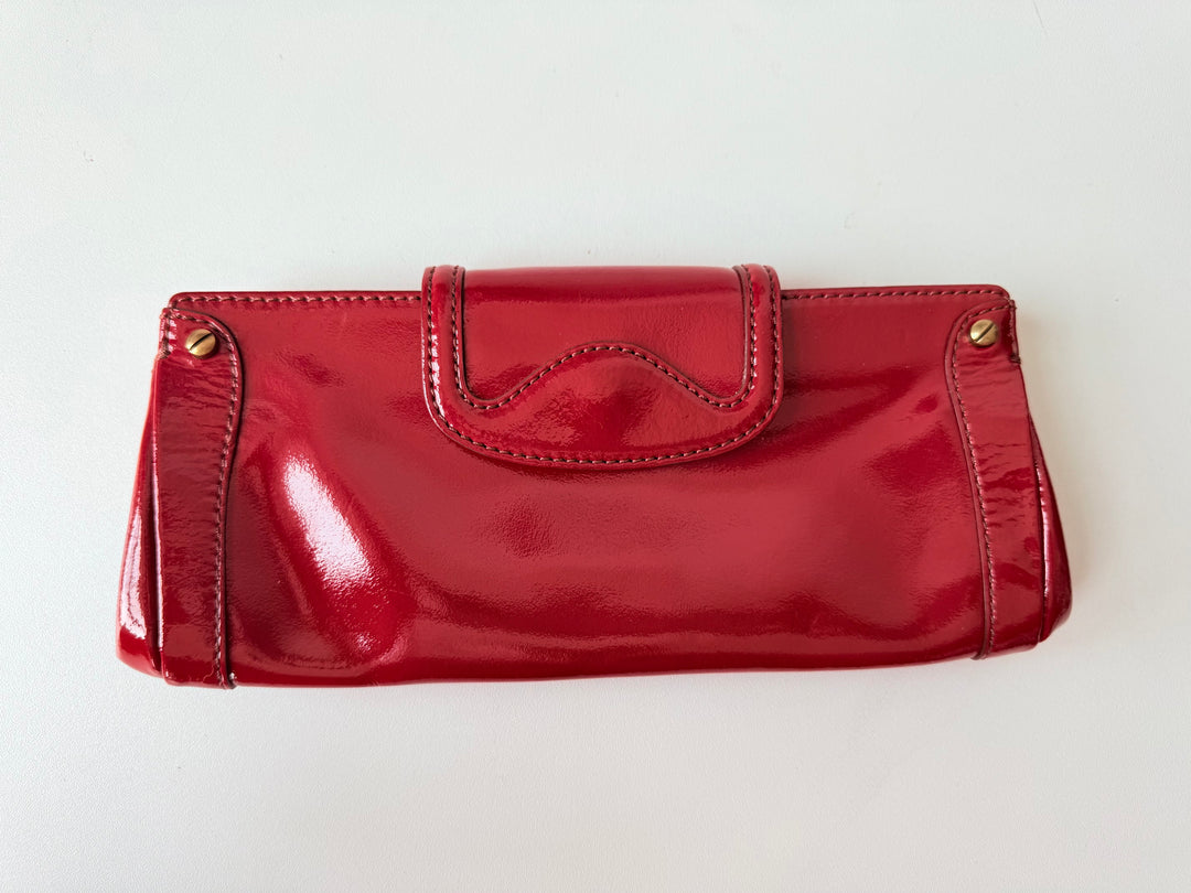 Cole Haan Vintage Red Patent Leather Clutch