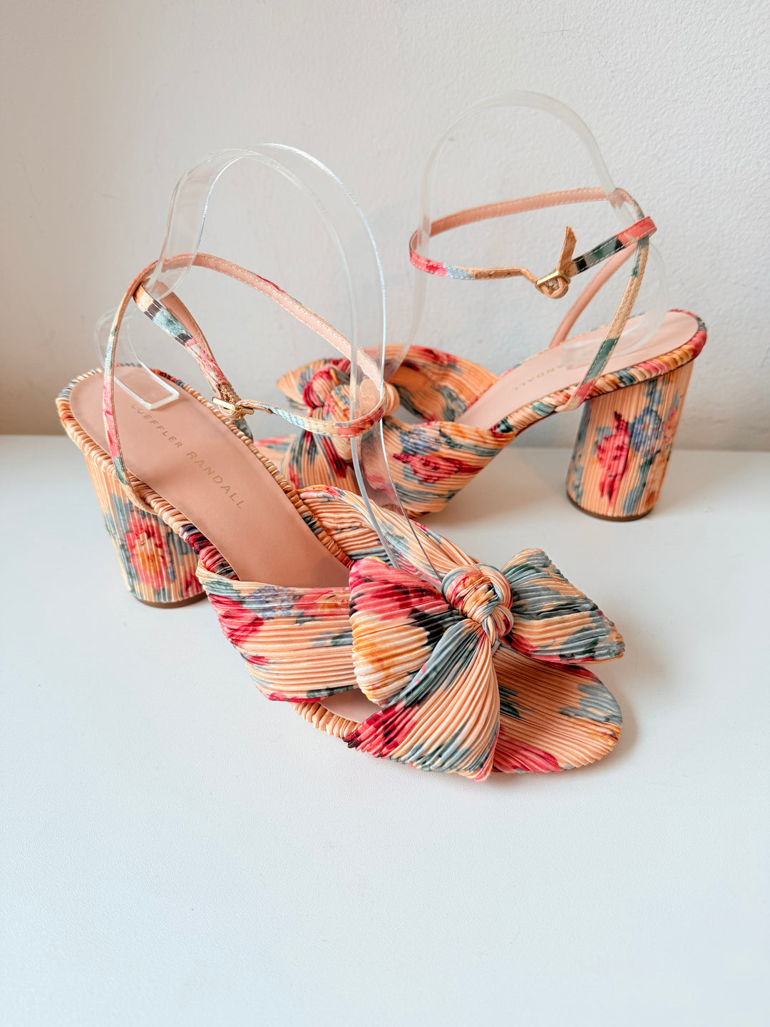 Loeffler Randall Camellia Floral Pleated Heels Size 10