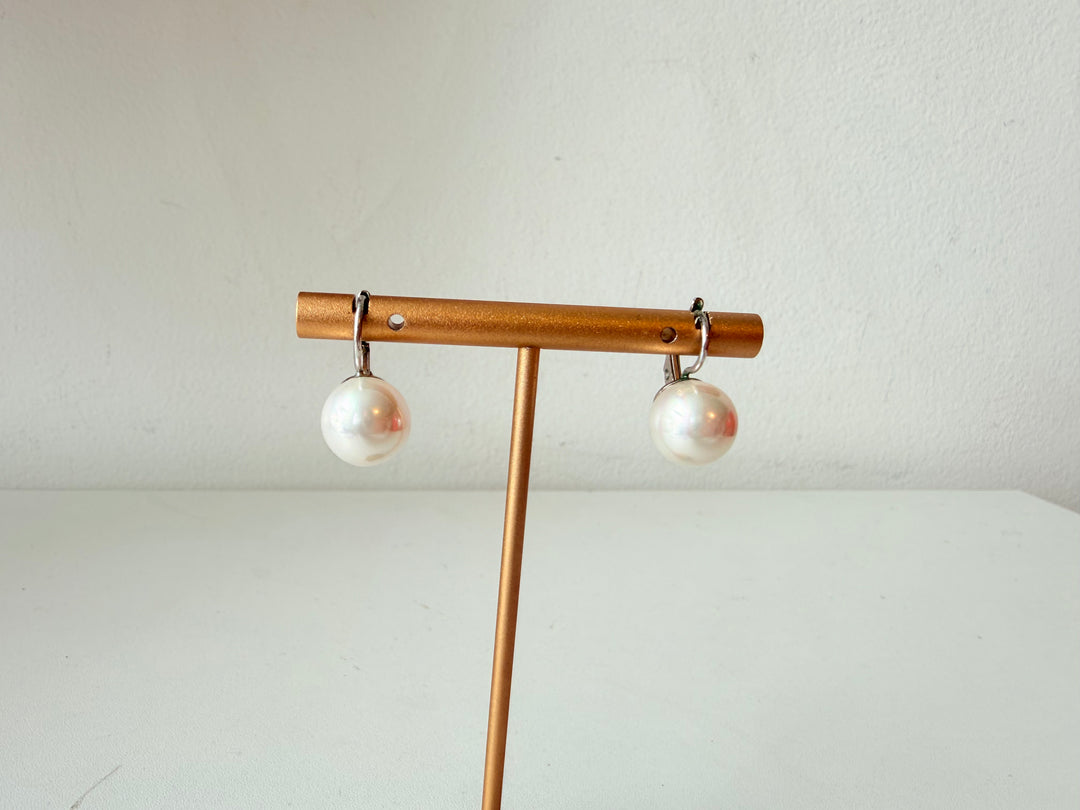 Caitlyn Minimalist Pearl Drop Pierced Earrings
