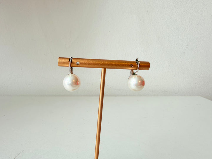 Caitlyn Minimalist Pearl Drop Pierced Earrings