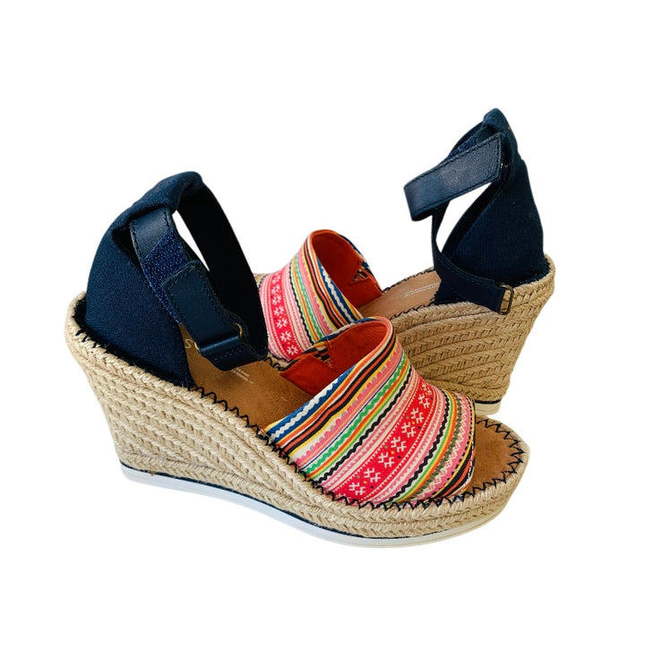 Tom’s Marisol Tapestry Multi Colored Wedge Women’s Size 8.5