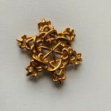 Vintage Anne Klein Six Pointed Star Gold Tone Brooch