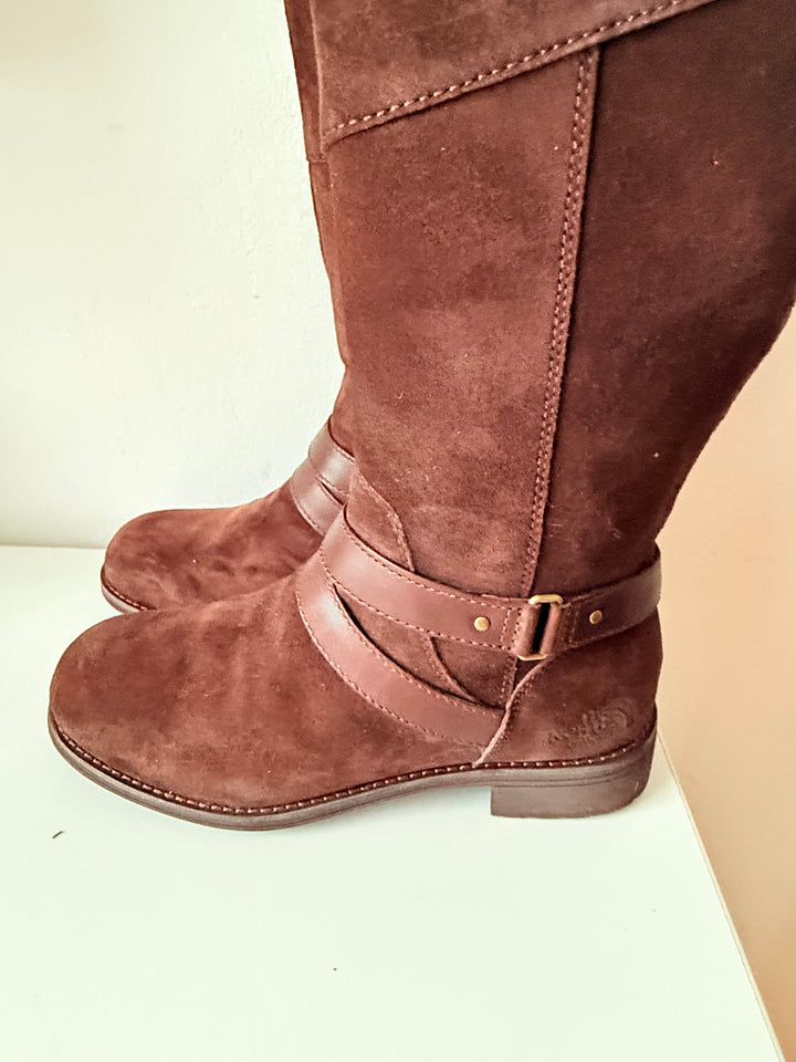 The North Face Women’s Bridgeton Brown Suede Knee Boots Size 8.5