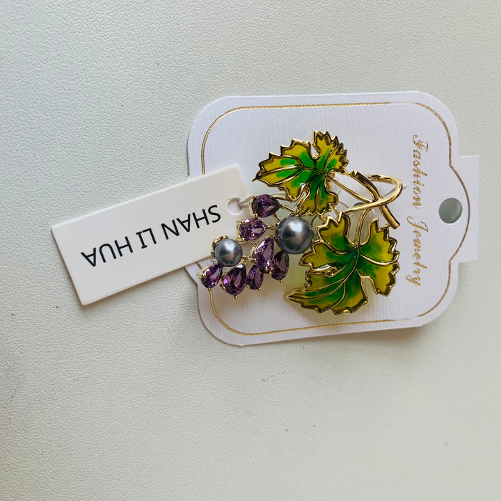 Shan Li Hua Grap Brooch New With Tag