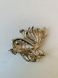 Anne Klein Beta/Goldfish Fish Brooch In Green & Gold