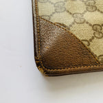 Authentic 1980’s Gucci Coated Canvas Clutch/Accessory Pouch in Brown