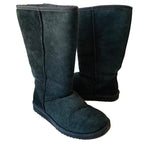 UGG Classic Tall Black Suede and Sheepskin Boots Women’s Size 7