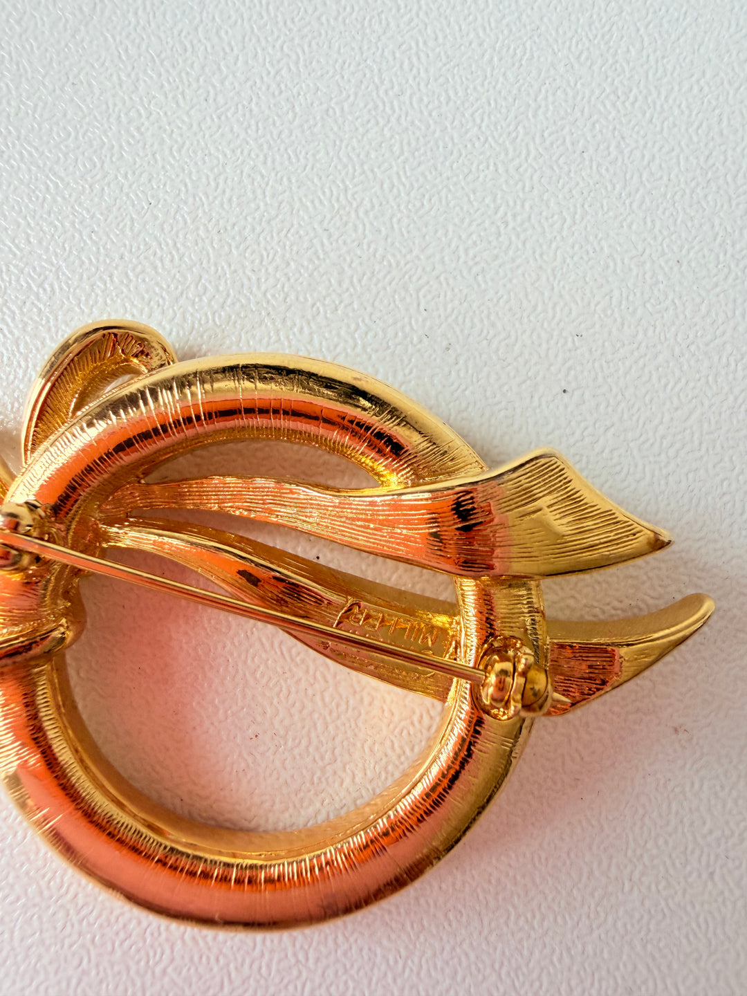 Vintage Nolan Miller Gold & Rhinestone Brooch