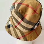 Burberry Authentic Reversible Cotton Blend Bucket Hat in Red