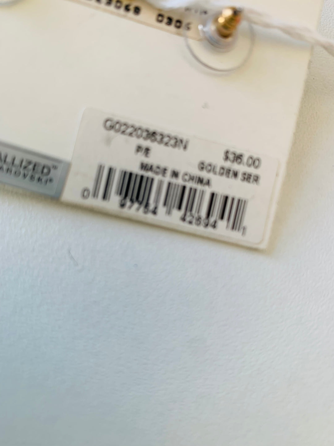 Givenchy New With Tags Gold Bead & Rhinestone Earrings