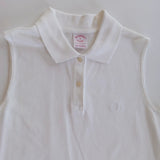 Brooks Brothers White Sleeveless Polo Shirt Size Medium