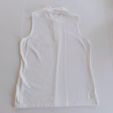 Brooks Brothers White Sleeveless Polo Shirt Size Medium