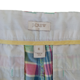 J. Crew Pastel Plaid Shorts Size 6