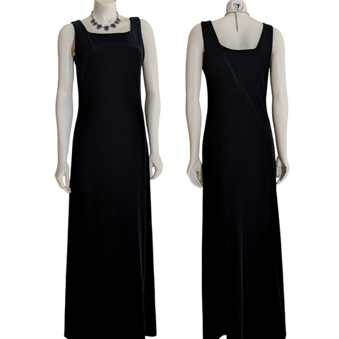 Rhapsody Vintage Black Velvet Dress Size 8