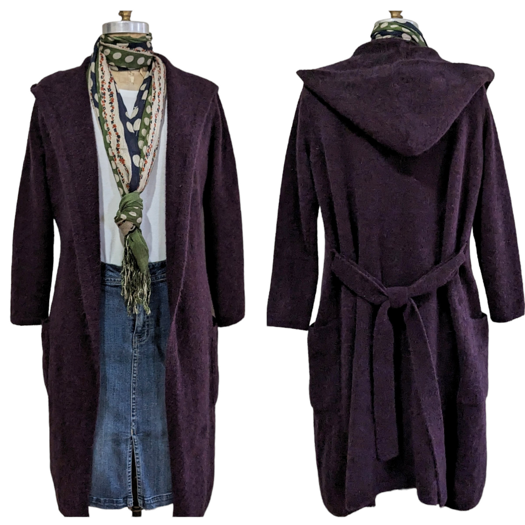 MaxMara Studio Hooded Lightweight Coat Size Small