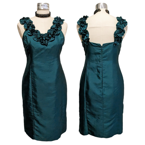 London Times Emerald Green Dress Size 10