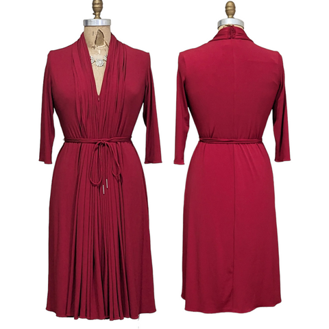 Calvin Klein Red Jersey Knit Dress Size 6