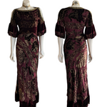 Roberto Cavalli Burgundy Velvet Dress Size 38/4