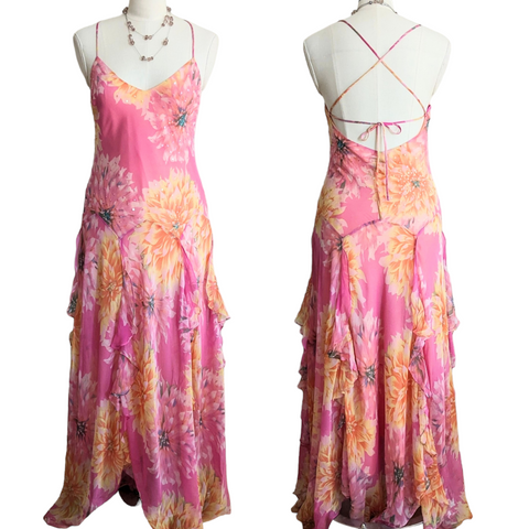 BCBG Silk Maxi Dress Size 12