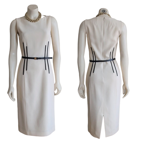 Michael Kors Collection Cream Sheath Dress Size 4