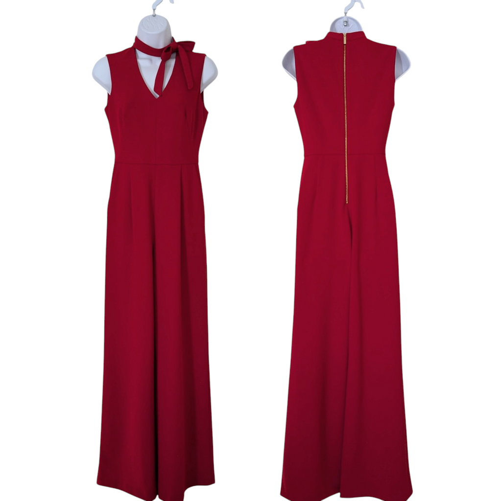 Calvin Klein Red Jumpsuit Size 2 NWT by C J Collections Chicago