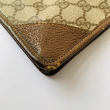 Authentic 1980’s Gucci Coated Canvas Clutch/Accessory Pouch in Brown