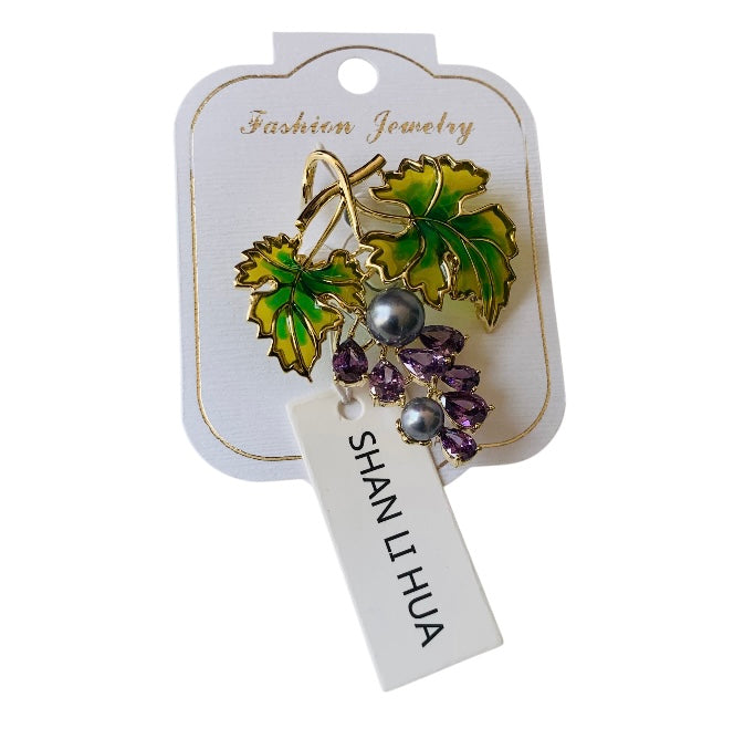 Shan Li Hua Grap Brooch New With Tag
