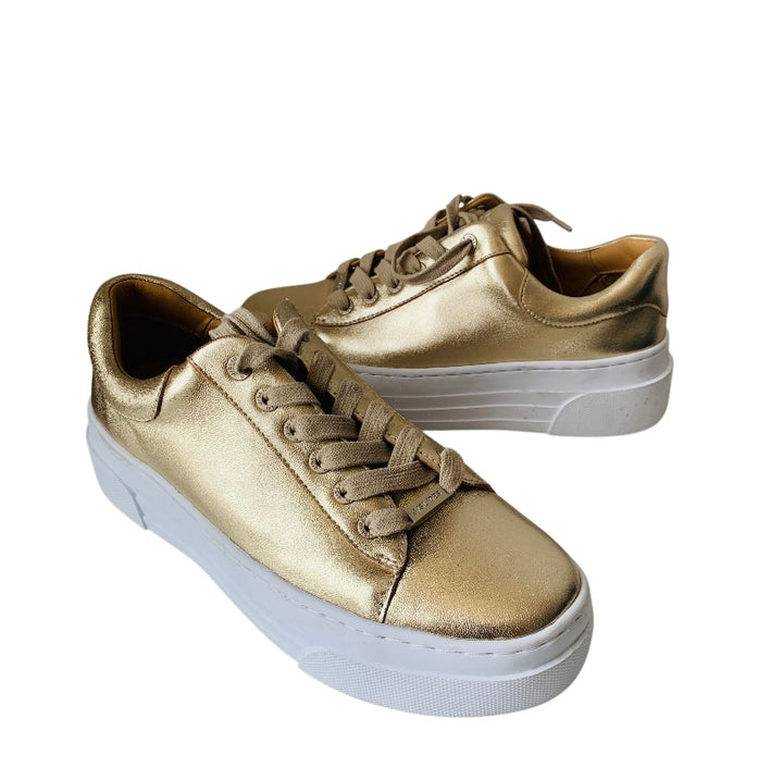 J/Slides Gold Metallic Sneaker Size 8.5