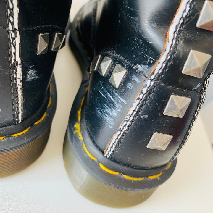 Doc Martens Black Dtudded 1460 Lace Up Boots Size 7 Women’s