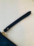 Kate Spade Leather Pebble Grain Blue Wristlet