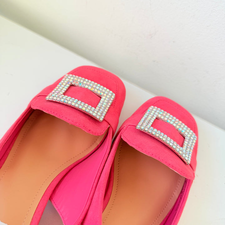Kenneth Cole Reaction Lewis Jewel Sling Pumps In Geranium- Size 6 NWT