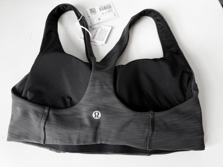 Lulu Lemon Wondertrain Bra In Grey Size 8 NWT