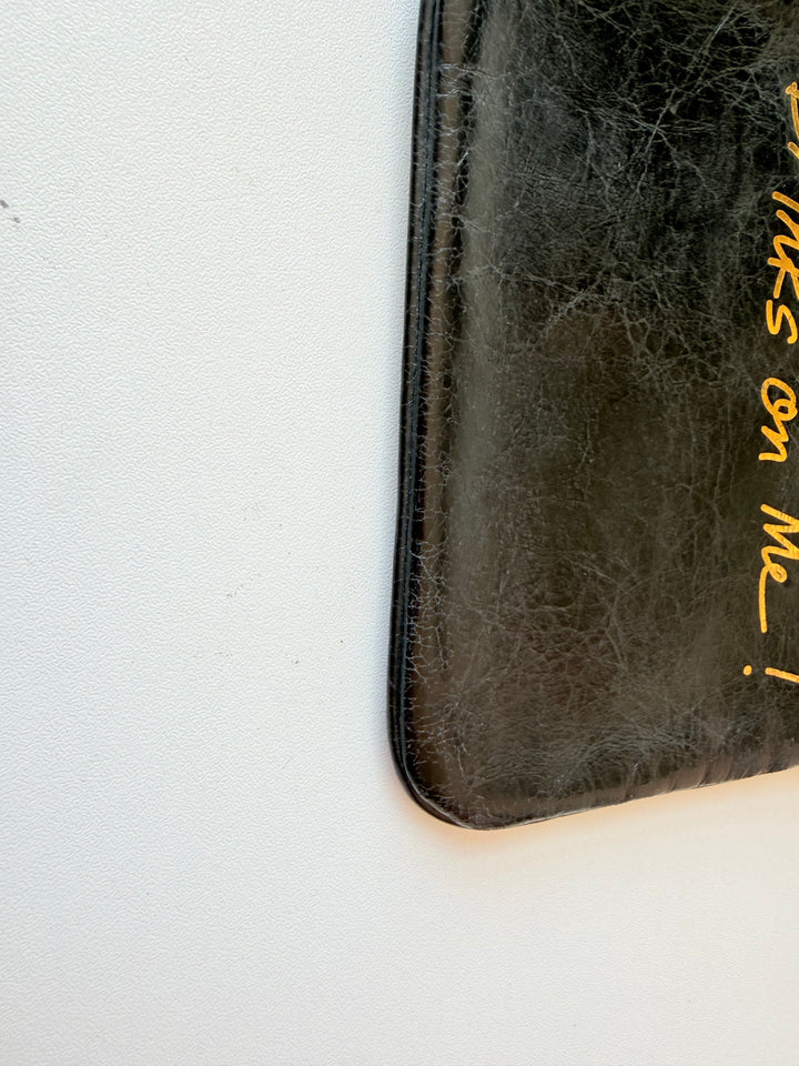 Rebecca Minkoff Drinks On Me Mini Black Leather Zip Pouch