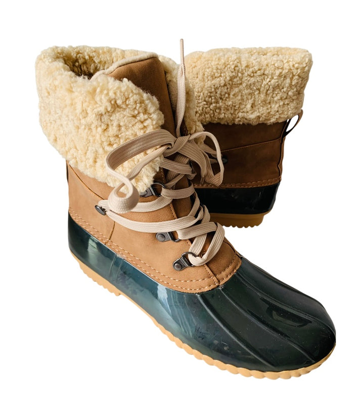 Dolce Vita Rubber & Faux Fur Boots Size 10