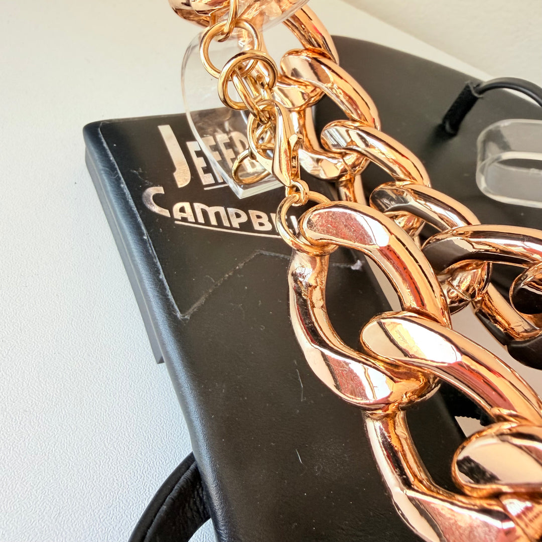 Jeffrey Campbell Ring On It Embellished Thong Chain Sandal Size 10